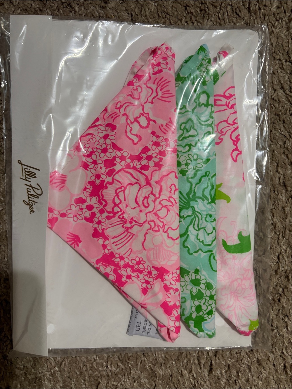 Lilly Pulitzer GWP Head Scarf Set of 3